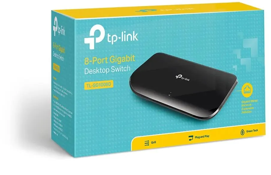 Коммутатор TP-Link SMB TL-SG1008D 8-port Gigabit Switch, plastic case